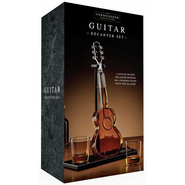 Menkind Guitar Decanter Set 750ml, imported from the UK