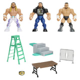 WWE Knuckle Crunchers WrestleMania action figure set, imported from the UK