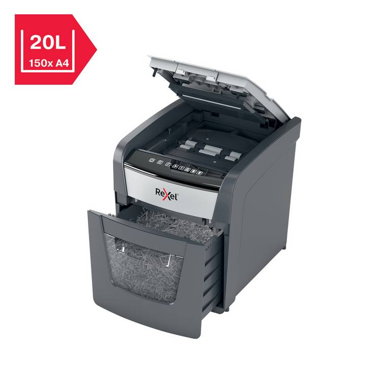 Rexel Optimum AutoFeed 50X cross cut shredder, UK version