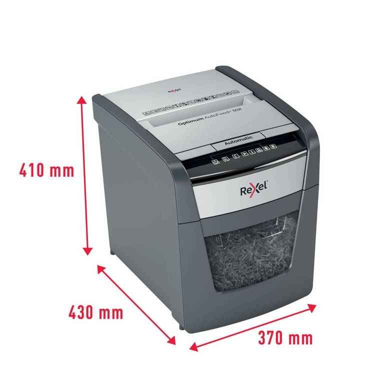Rexel Optimum AutoFeed 50X cross cut shredder, UK version