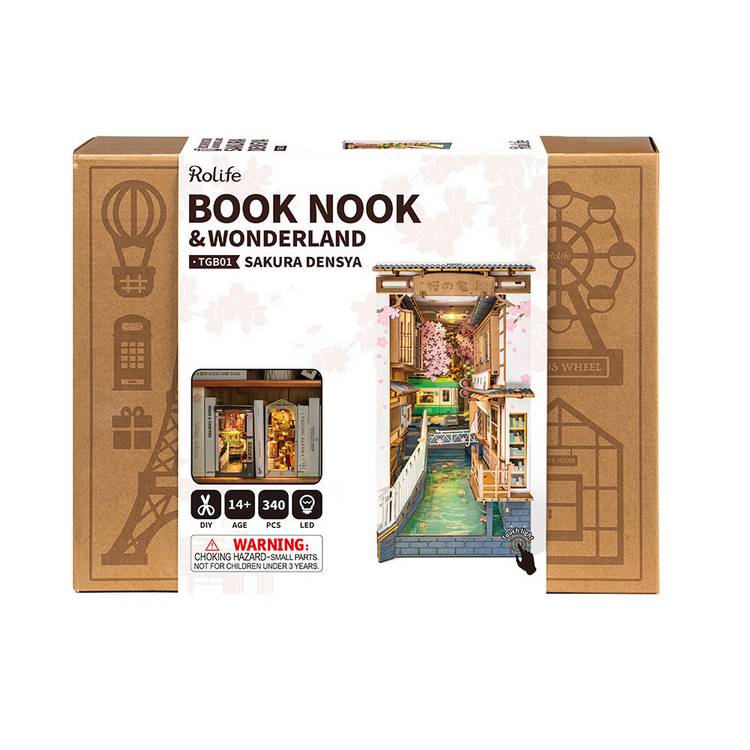 Rolife Sakura Densya Book Nook with LED night light, UK version