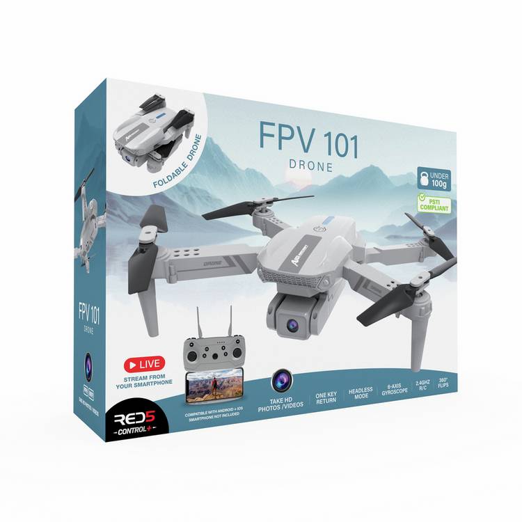 Menkind Red5 FPV 101 drone with camera, imported from the UK
