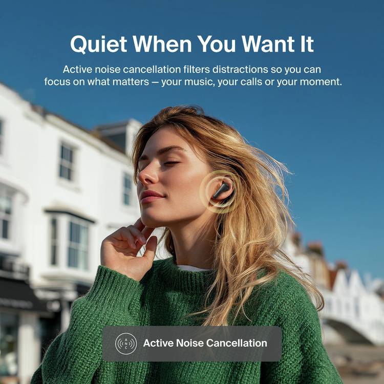 Belkin SoundForm Rhythm ANC true wireless earbuds in Black, UK version