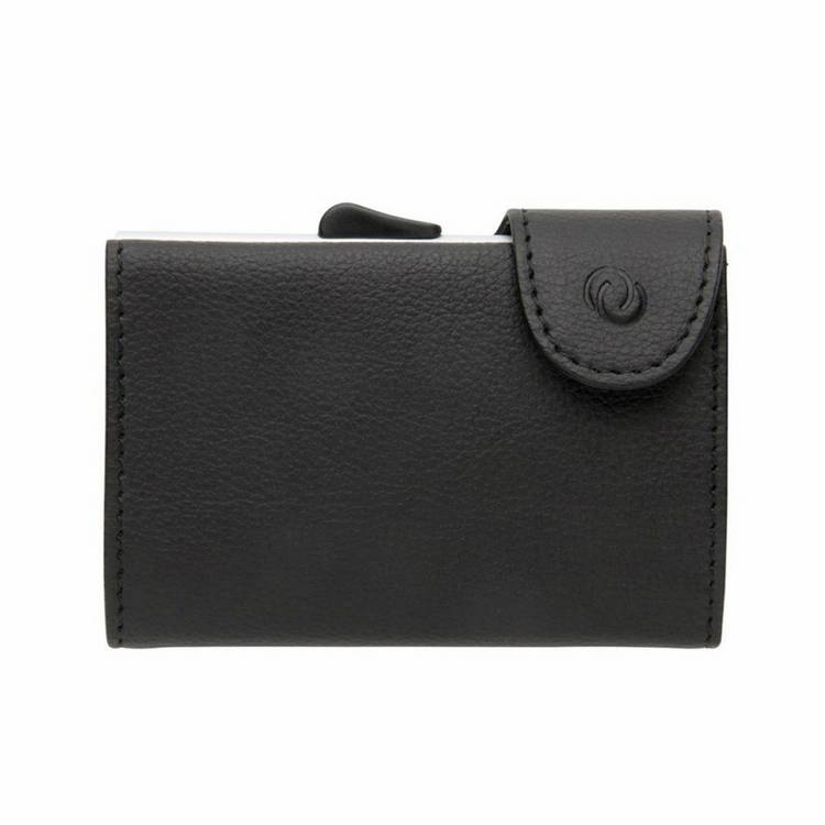 Menkind RFID cardholder wallet black leather - British product
