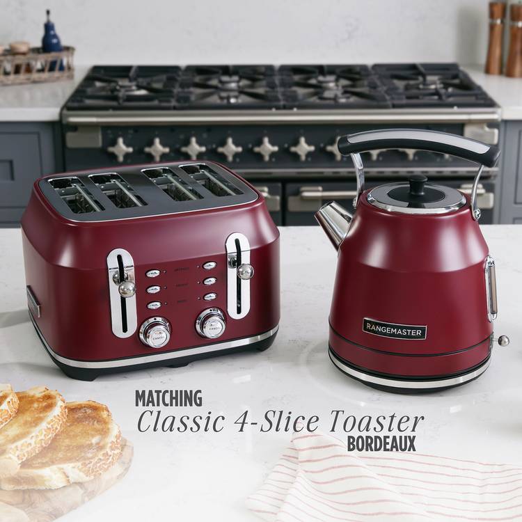 Rangemaster classic kettle burgundy 1.7L, UK version