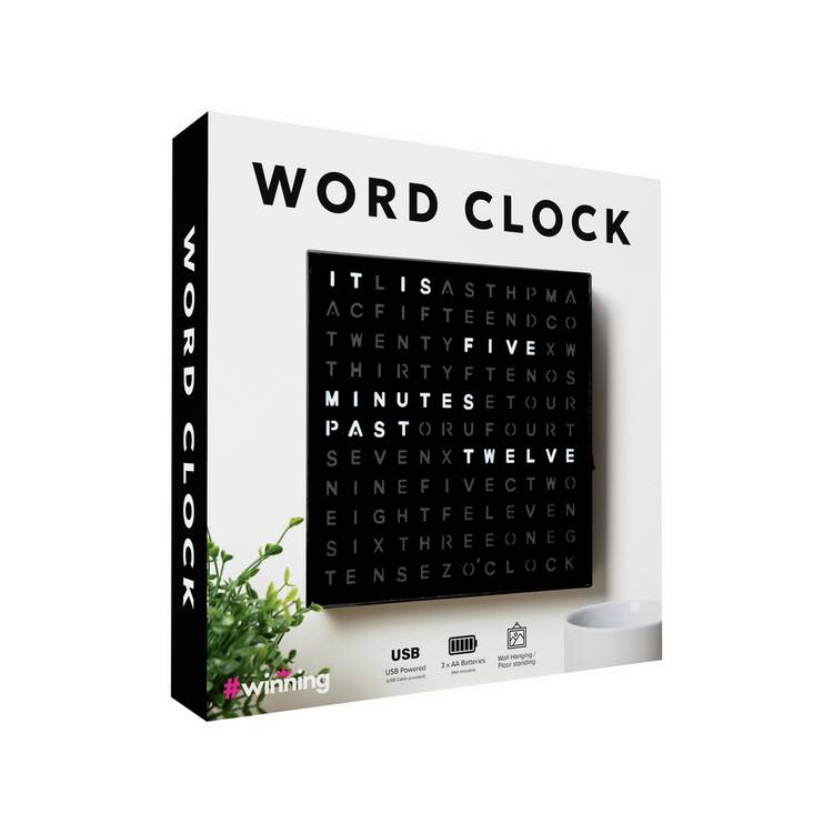 Menkind Winning LED Word Clock - British product