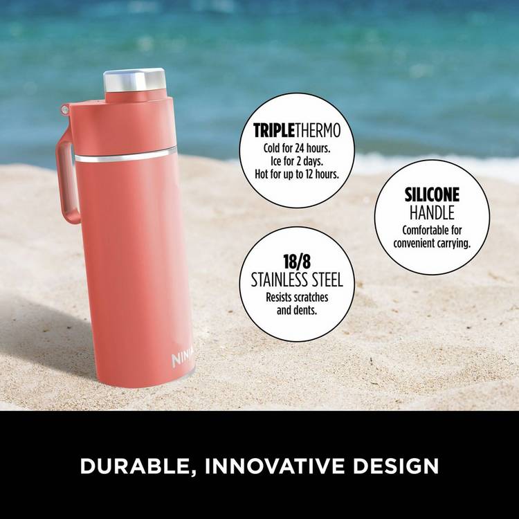 Ninja travel bottle coral 530ml - British product