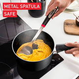 Tefal aluminium saucepan set black, imported from the UK