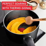 Tefal aluminium saucepan set black, imported from the UK