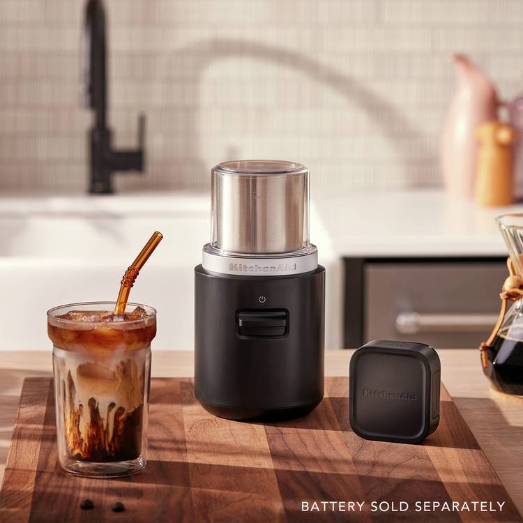 KitchenAid Go cordless coffee grinder, portable blade grinder, imported from the UK