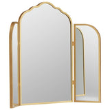 Argos Home gold vintage curved dressing table mirror 75x60cm - British product