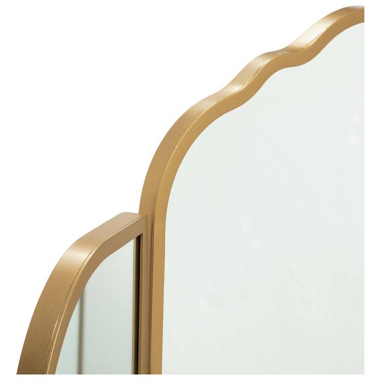 Argos Home gold vintage curved dressing table mirror 75x60cm - British product