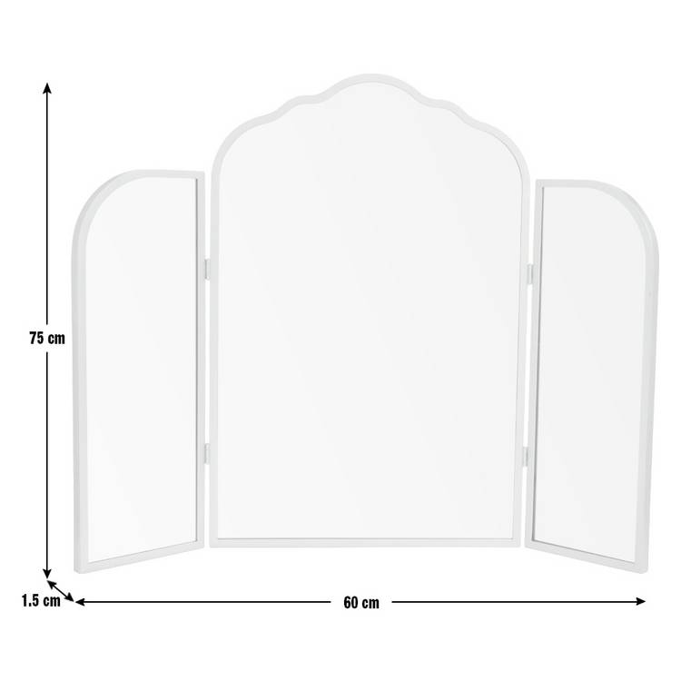 Argos Home gold vintage curved dressing table mirror 75x60cm - British product