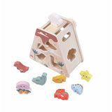 Chad Valley wooden dinosaur shape sorter toy, imported from the UK