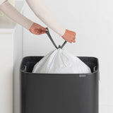 Brabantia Bo 60L touch bin matt black, UK version