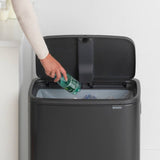 Brabantia Bo 60L touch bin matt black, UK version