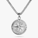 Argos Revere Men's Stainless Steel Compass Pendant Necklace 60cm Chain- Buy online at McGrocer
