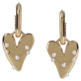 Argos Liars & Lovers Gold Tone Heart Pearl Drop Earrings- Buy online at McGrocer