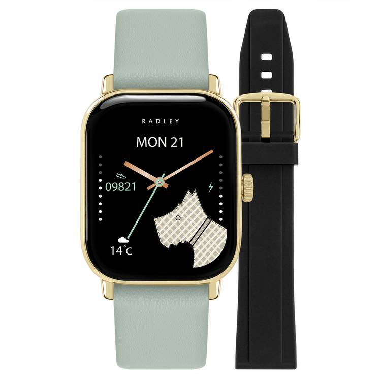 Radley smart watch set with interchangeable straps, imported from the UK