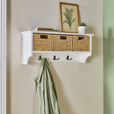 Argos Home hallway wall shelf and coat rack with storage boxes - British product