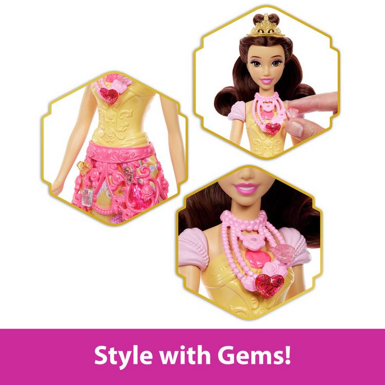 Disney Princess Jewel Reveal Belle fashion doll 32cm (British brand)
