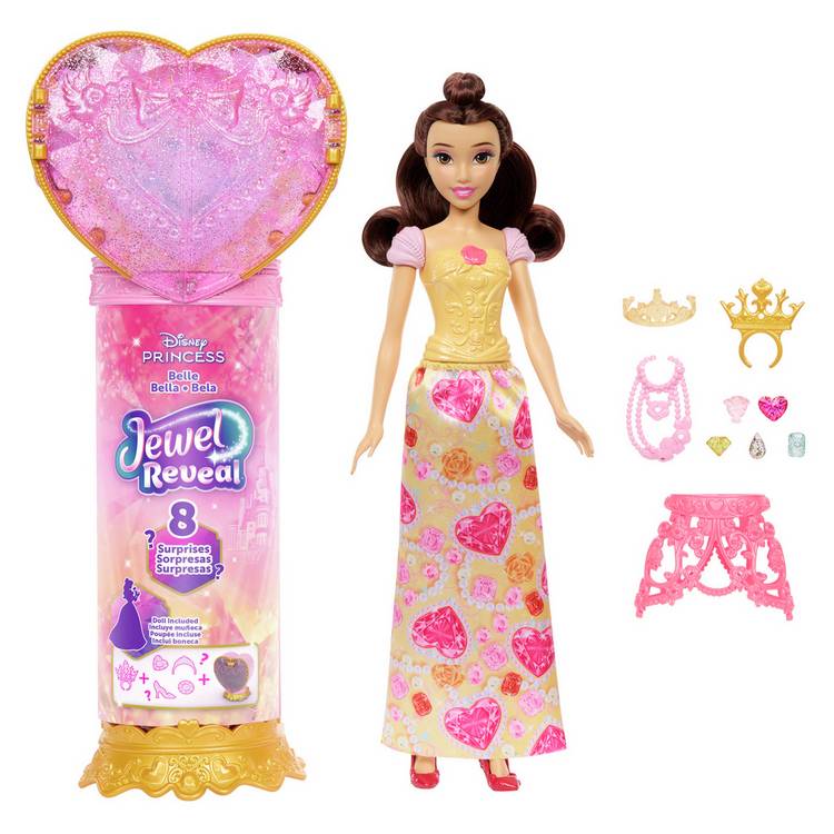 Disney Princess Jewel Reveal Belle fashion doll 32cm (British brand)