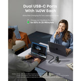 Anker 140W GaN 4-port USB-C USB-A wall charger (British brand)