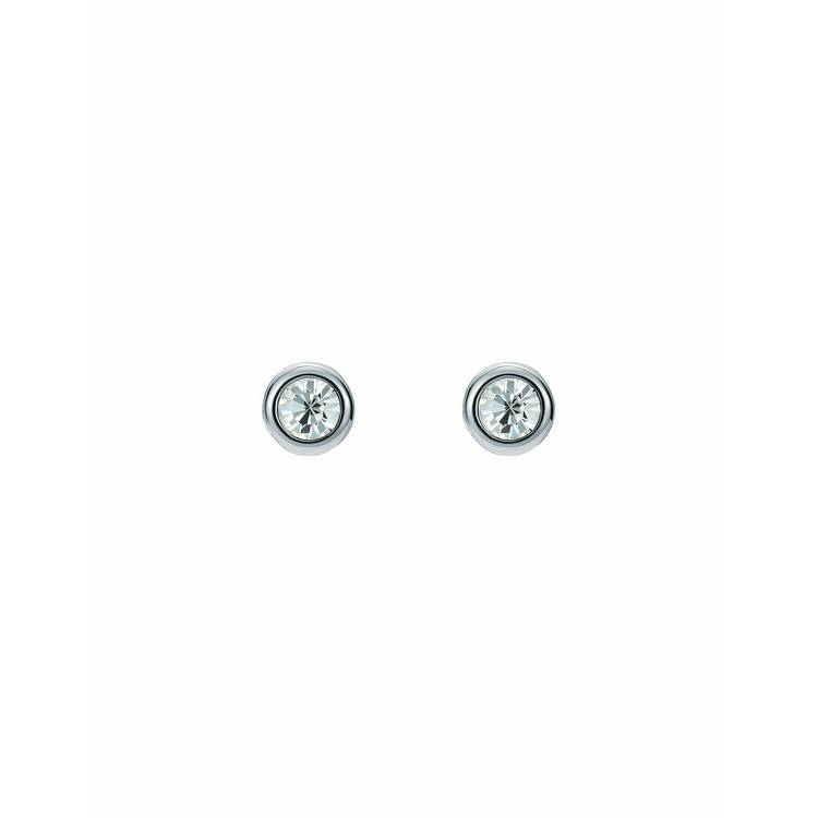 Ted Baker mini crystal stud earrings silver tone - British product