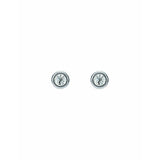 Ted Baker mini crystal stud earrings silver tone - British product