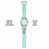 Tikkers kids watch aqua heart gift set (British brand)