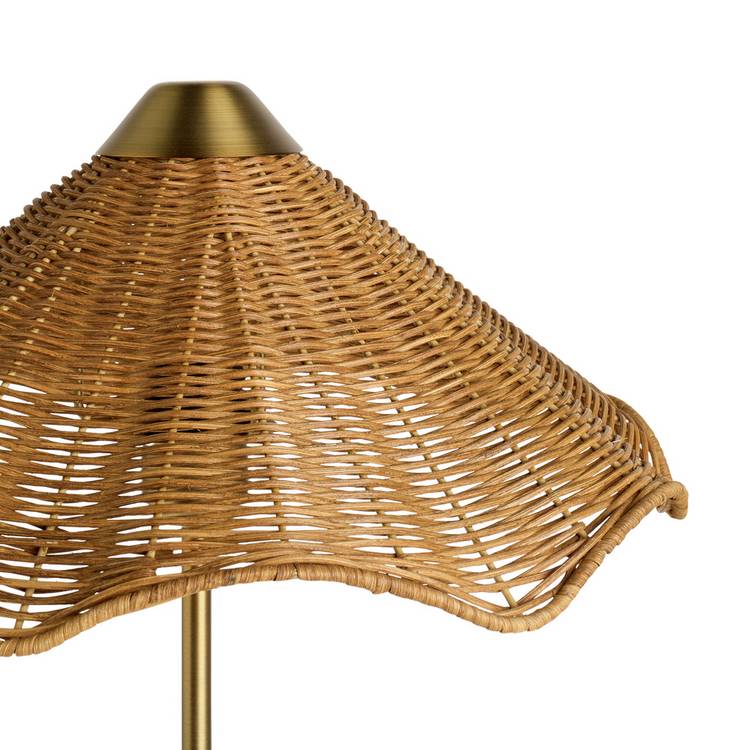 Habitat Norah rattan floor lamp natural, imported from the UK