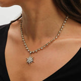 Lipsy gold crystal antique pendant necklace, UK version