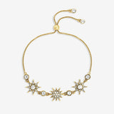 Lipsy yellow gold crystal toggle bracelet 25cm - British product