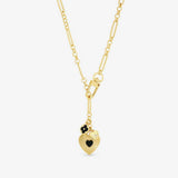 Argos Lipsy Gold Tone & Jet Heart Charm Necklace- Buy online at McGrocer
