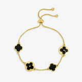 Lipsy gold clover toggle bracelet 21cm, imported from the UK