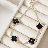 Lipsy gold clover toggle bracelet 21cm, imported from the UK