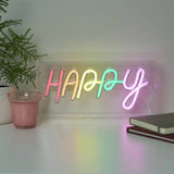 Argos Searchlight Happy Neon Effect LED Novelty Light Multi 30cm- Buy online at McGrocer