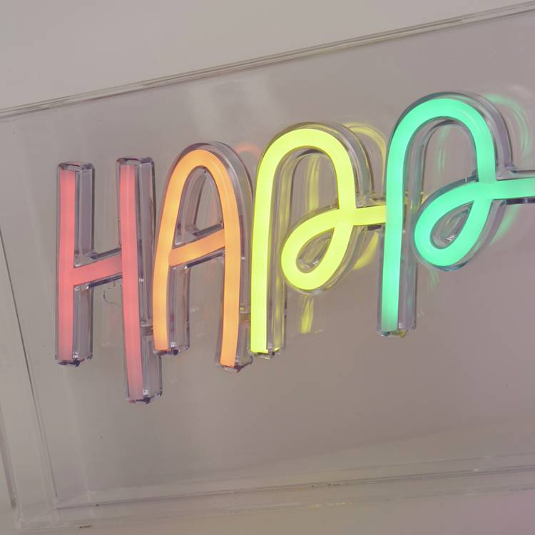 Searchlight Happy neon LED light 30cm, UK version