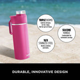 Ninja Thirsti Hot Pink travel bottle 530ml, imported from the UK