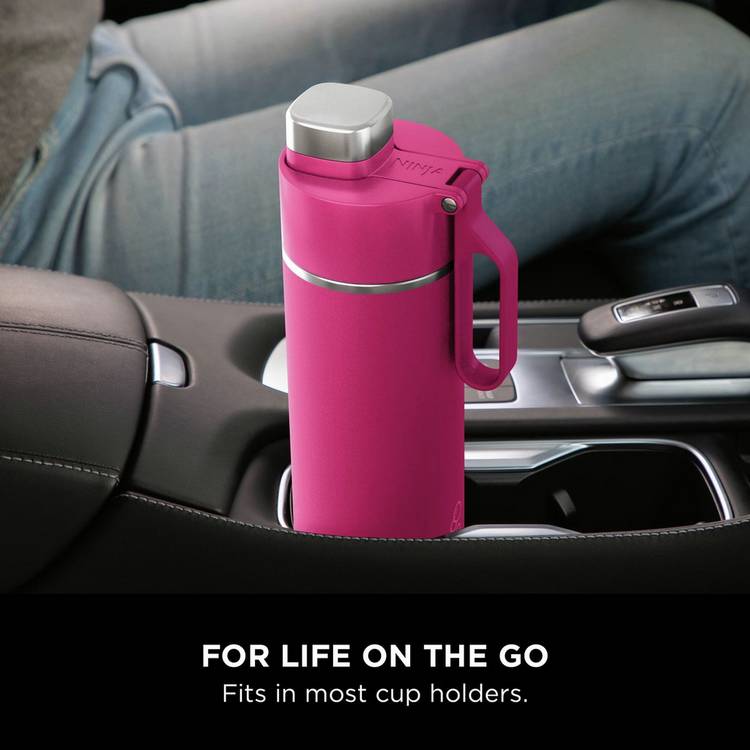 Ninja Thirsti Hot Pink travel bottle 530ml, imported from the UK