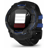 Garmin GPS smart watch Black and Bolt Blue 50mm - British product