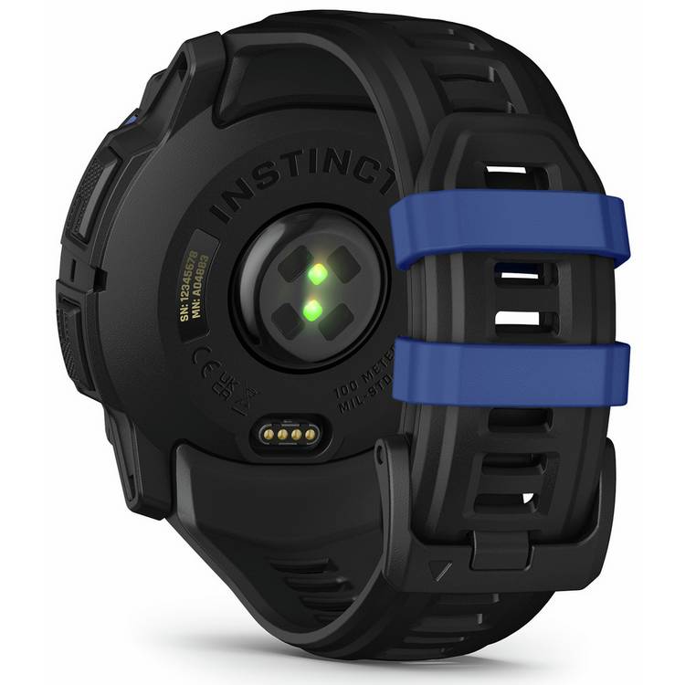 Garmin GPS smart watch Black and Bolt Blue 50mm - British product