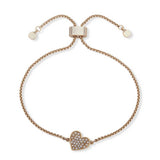 Argos DKNY Gold Plated Pave Heart Slider Bracelet- Buy online at McGrocer