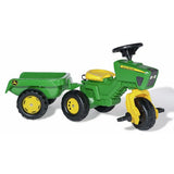 John Deere tractor with trailer children's ride-on toy, imported from the UK
