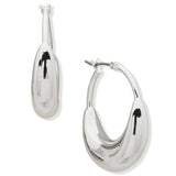 DKNY silver puffy hoop earrings - British product