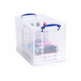 Really Useful plastic storage box clear 24L, imported from the UK