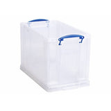 Really Useful plastic storage box clear 24L, imported from the UK