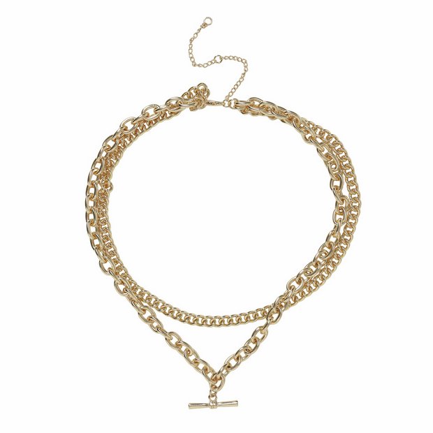 Liars & Lovers gold tone layered necklace, imported from the UK