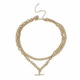 Liars & Lovers gold tone layered necklace, imported from the UK