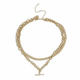 Argos Liars & Lovers Gold Tone T-Bar Multiple Layered Necklace- Buy online at McGrocer